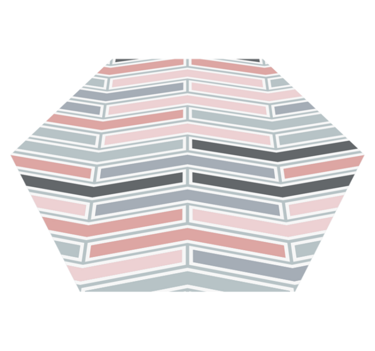 Geometrisch lineair patroon Geometrische vinyl vloerkleed - TenStickers