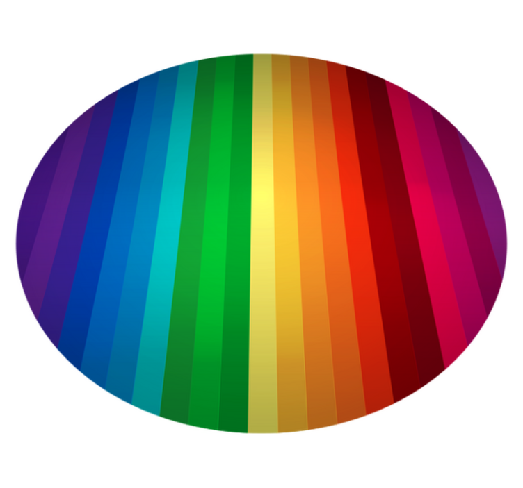 Vinyl regenboog tapijt ronde strepen - TenStickers