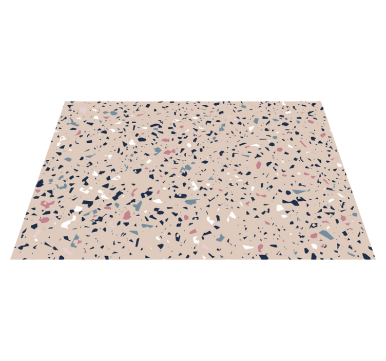 Terrazzo-patroon vinyl tapijt met textuur - TenStickers