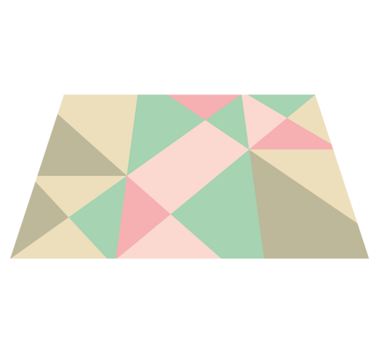Zachte kleuren geometrisch vinyl tapijt - TenStickers