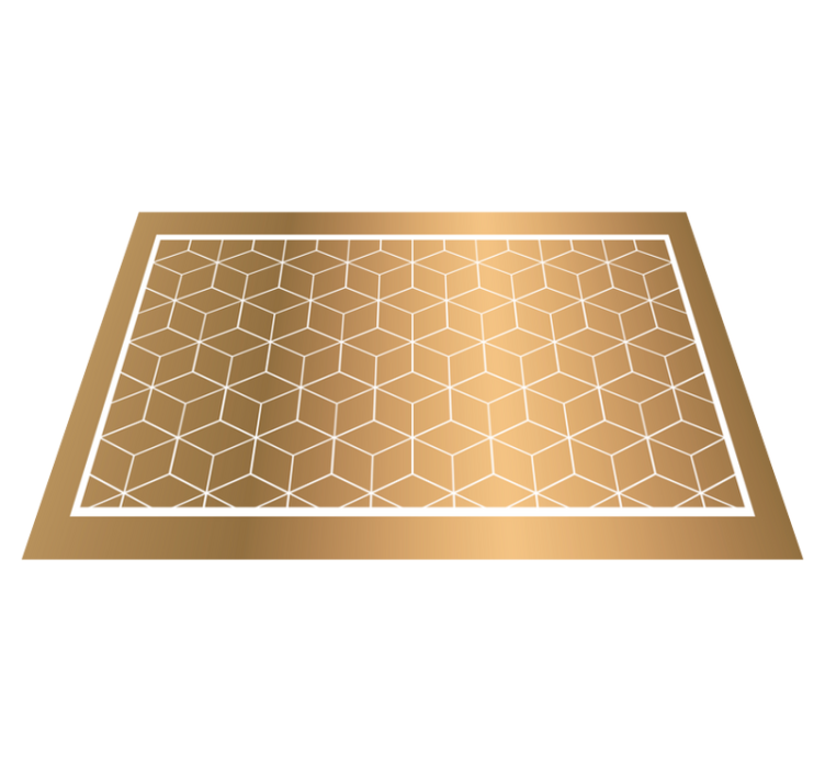 Geometrische kubus illusie vinyl tapijt geometrisch - TenStickers