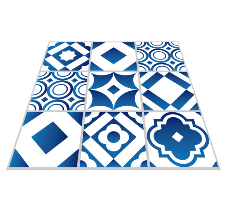 Elegant vinyl vloerkleed keuken tapijt tegels - TenStickers