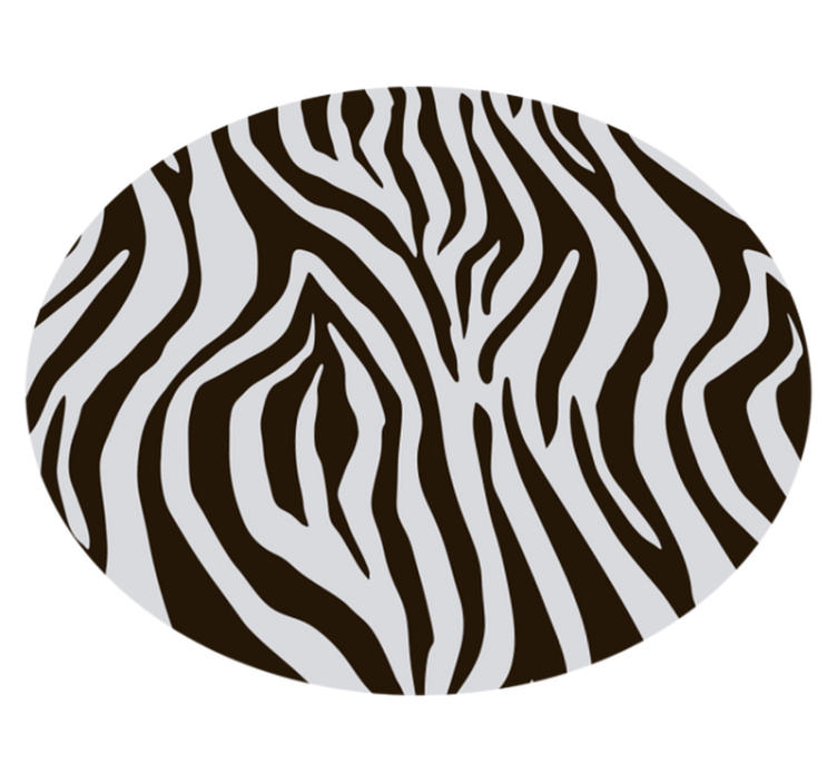Zebra wervelpatroon vinyl tapijt dierenprint - TenStickers