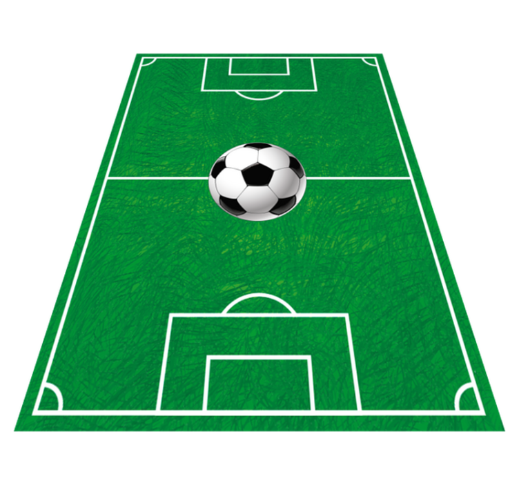 Voetbalveld vinyl tapijt spel - TenStickers