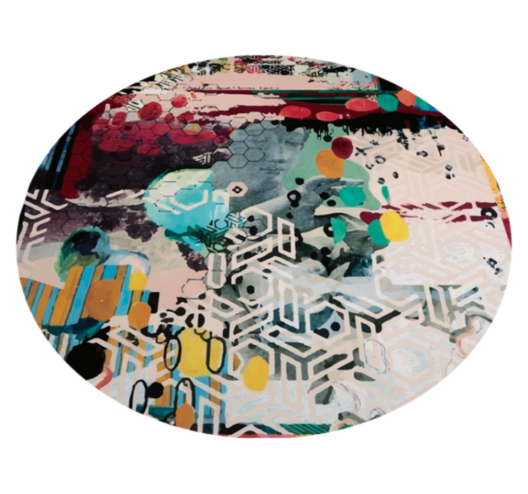 Abstract plonsmotief vinyl tapijt  - TenStickers
