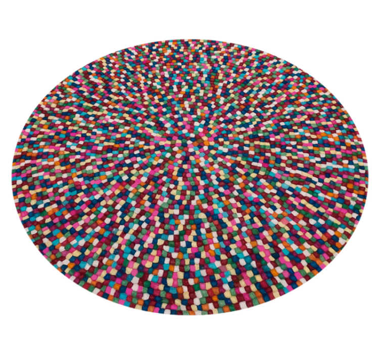 Kleurrijke mozaïekuitbarsting vinyl tapijt geometrisch - TenStickers