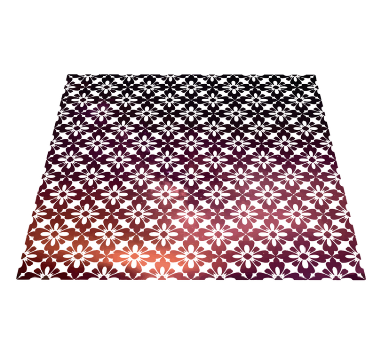 Bloemig ombre vinyl tapijt bloemen en planten - TenStickers