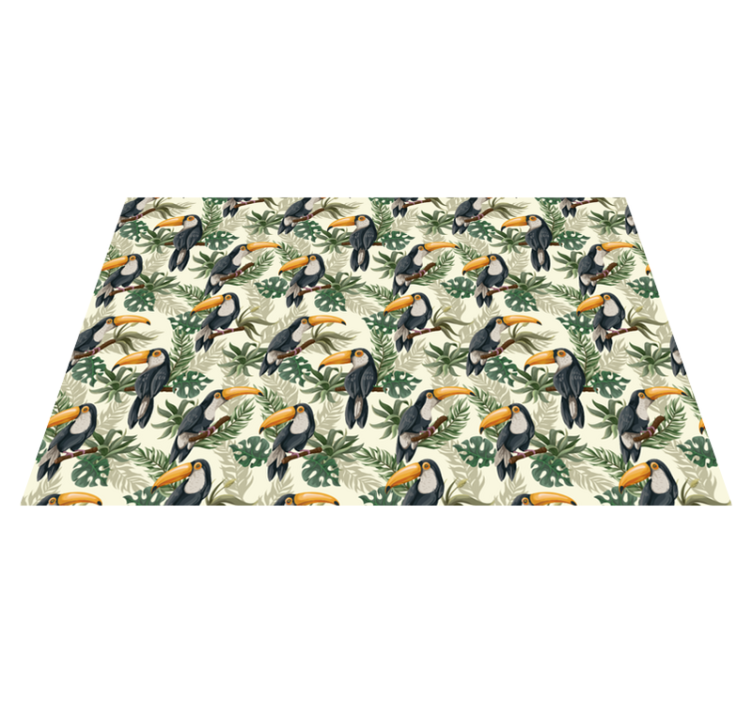 Toucan paradise dier vinyl tapijt - TenStickers