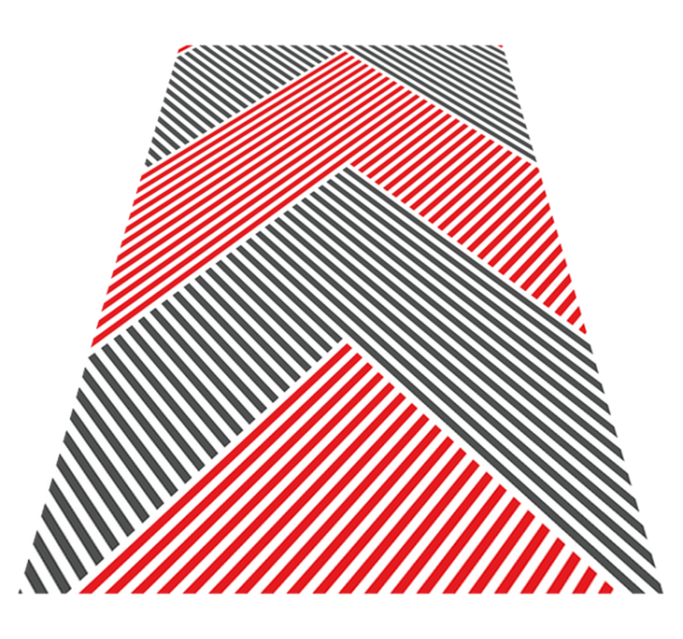 Chevron gestreept patroon vinyl tapijt met strepen - TenStickers