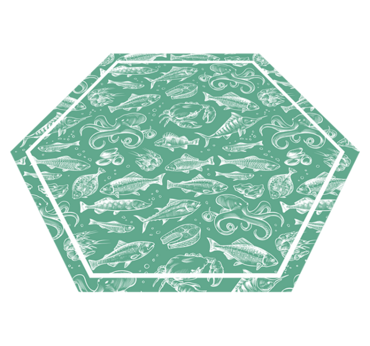 Aquatische betovering dieren vinyl tapijt - TenStickers