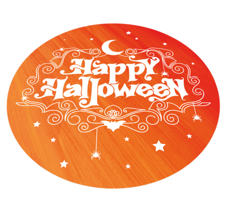 Feest circulair vinyl tapijt halloween - TenStickers