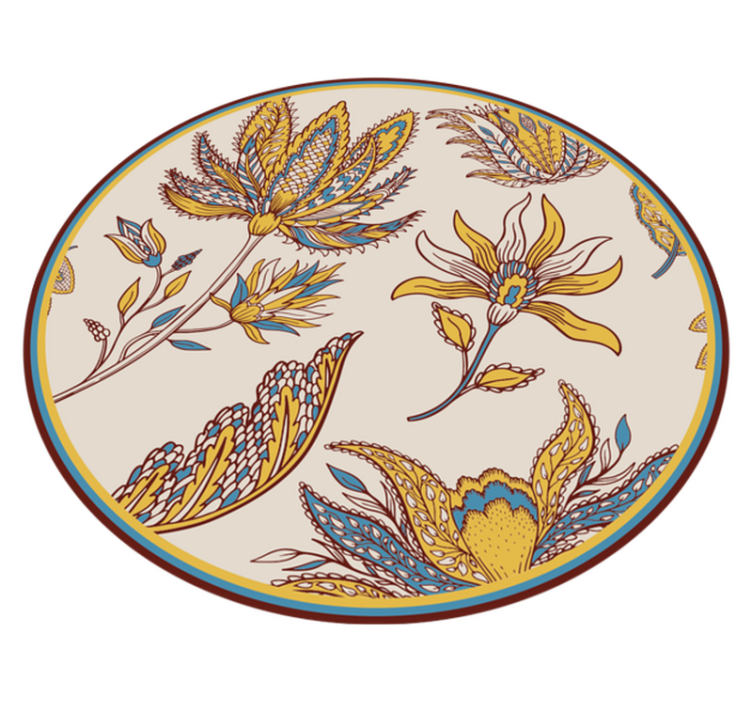 Sierlijke bloemige elegantie vinyl tapijt  - TenStickers