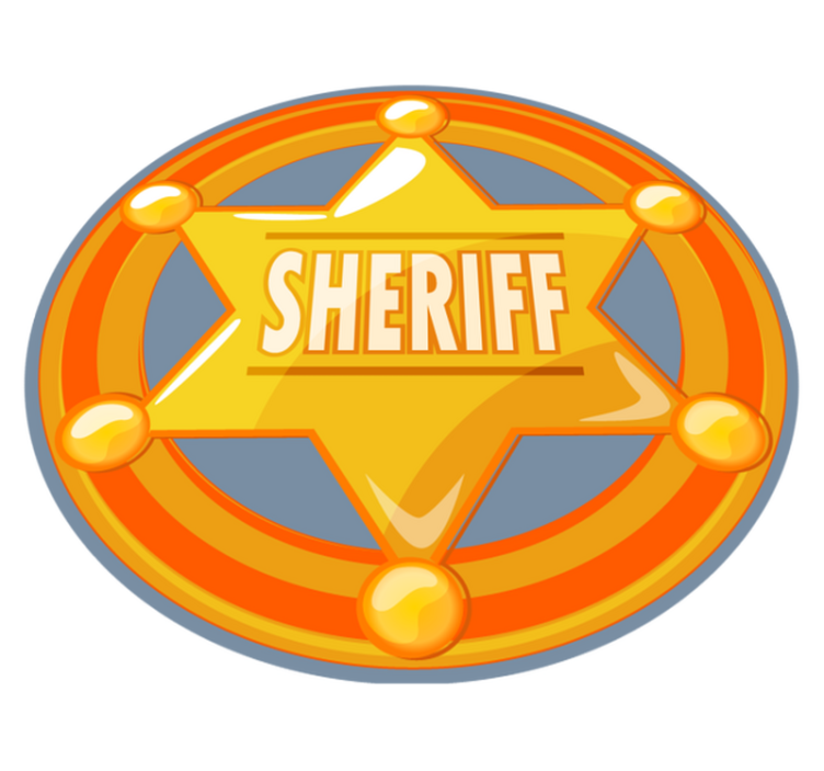 Sheriff-insigne vinyl tapijt spel - TenStickers