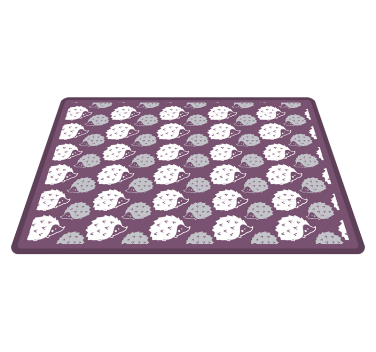 Cartoon egels vinyl tapijt kind - TenStickers