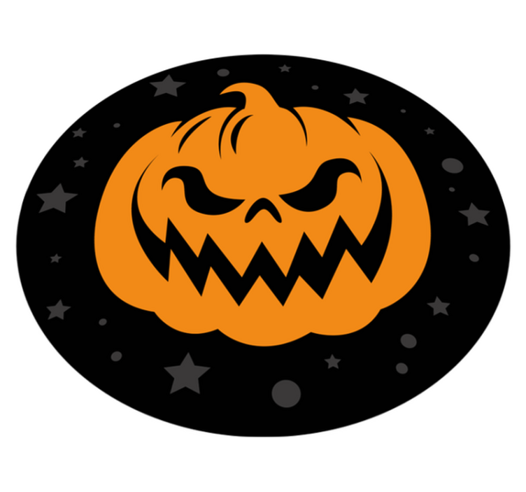Griezelige pompoen vinyl tapijt Halloween - TenStickers