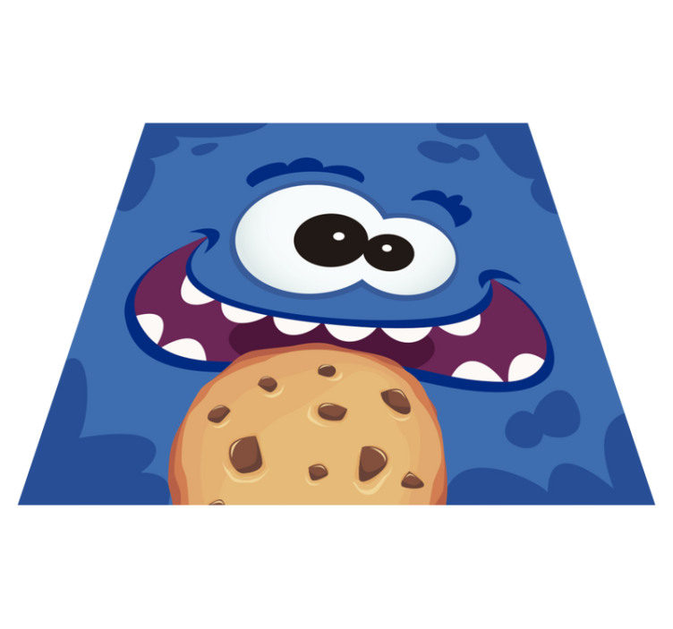 Koekjesmonster genot vinyl tapijt kind - TenStickers