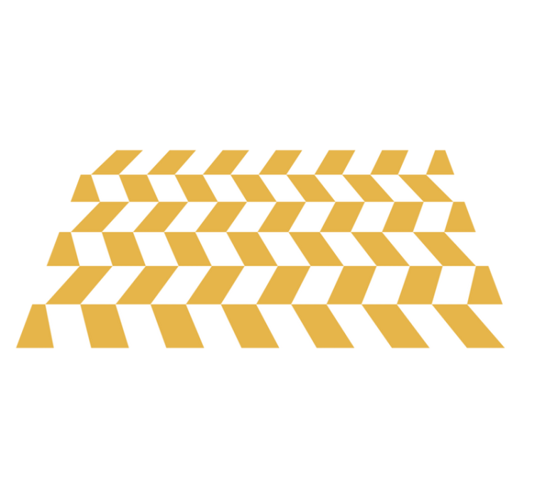 Geometrische visgraat vinyl tapijt met strepen - TenStickers