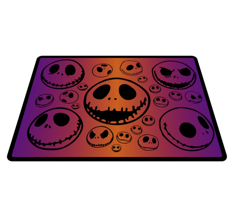 Griezelig schedelspatroon vinyl tapijt Halloween - TenStickers