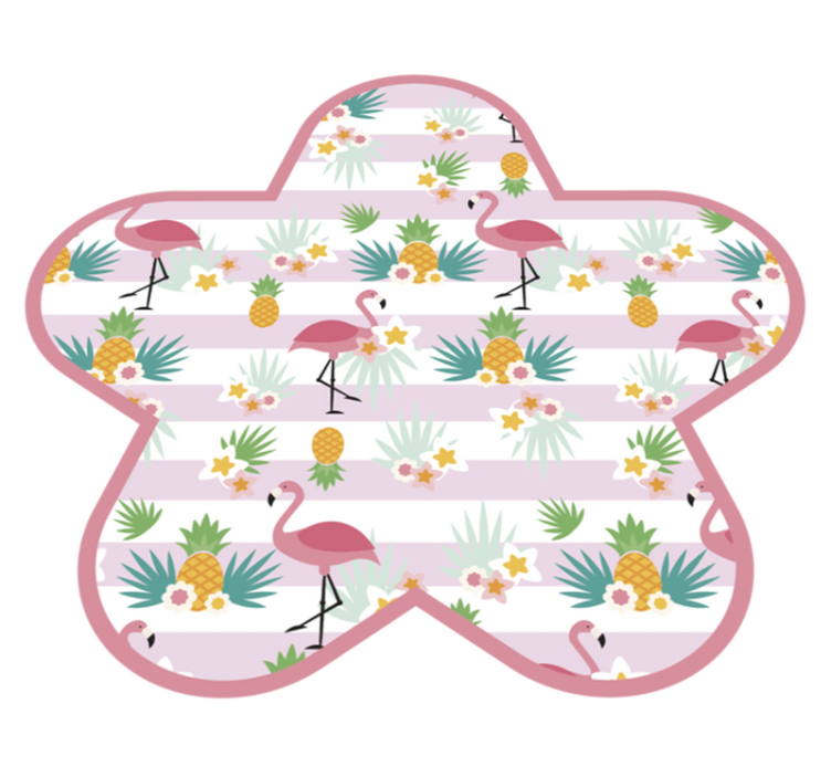 Flamingo-speeltijd vinyl tapijt baby - TenStickers