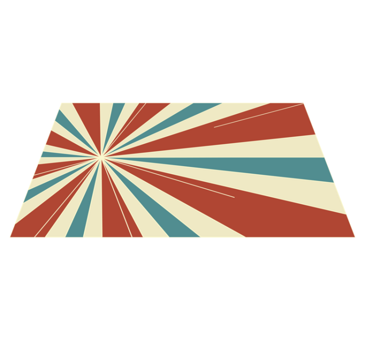 Stralende zonnestraal vinyl tapijt geometrisch - TenStickers