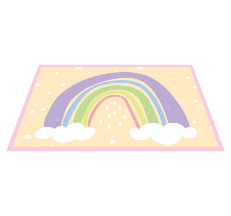 Pastel regenboog vinyl tapijt voor meer kinderen - TenStickers