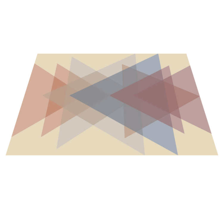 Geometrische overlap vinyl tapijt geometrisch - TenStickers