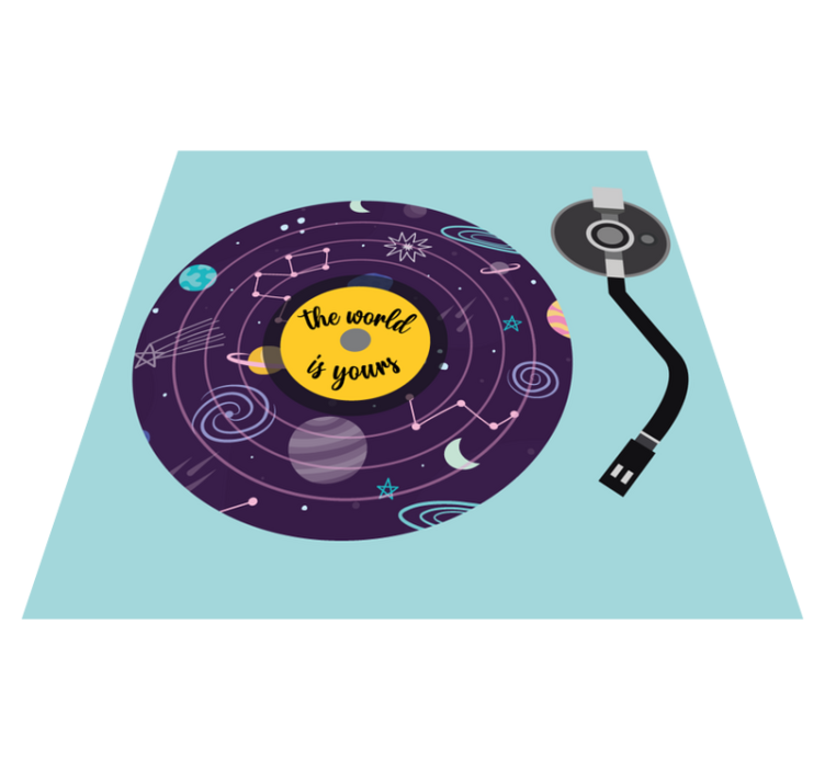 Thema wereldverkenning vinyl tapijt kind - TenStickers