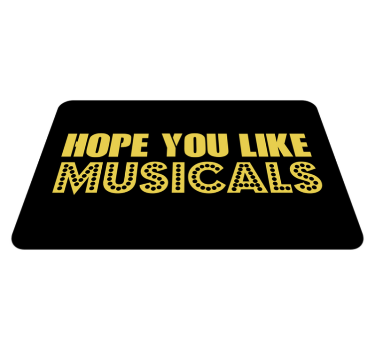 Hoop als musicals vinyl tapijt zinnen en teksten - TenStickers