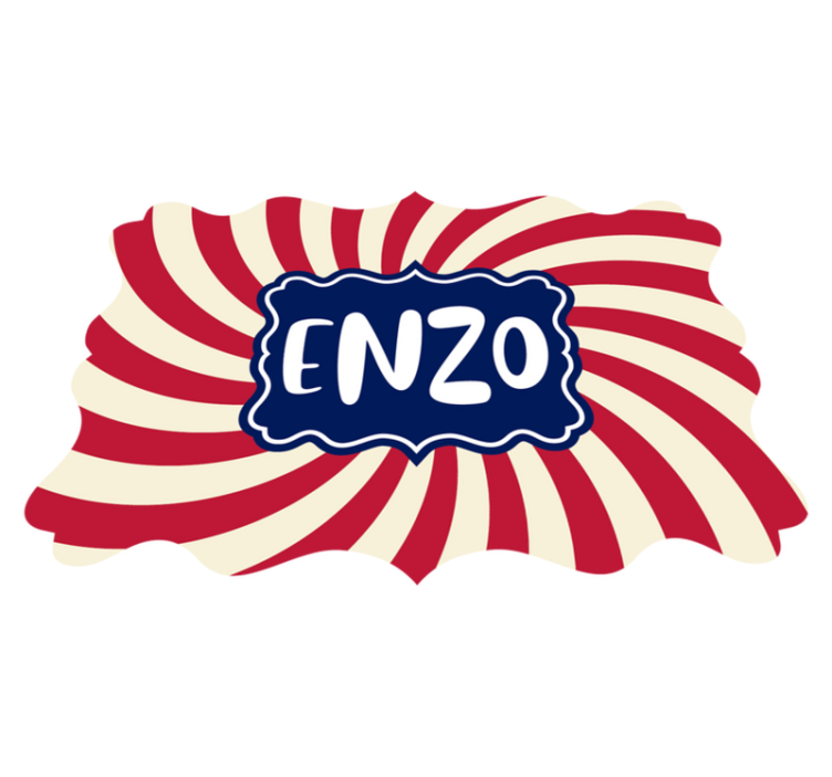 Vinyl vloerkleed met naam Circus met naam - TenStickers