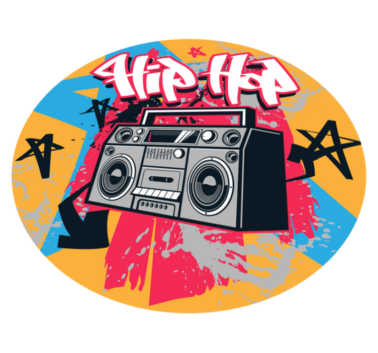 Jeugd vinyl vloerkleed Hip hop danseres - TenStickers