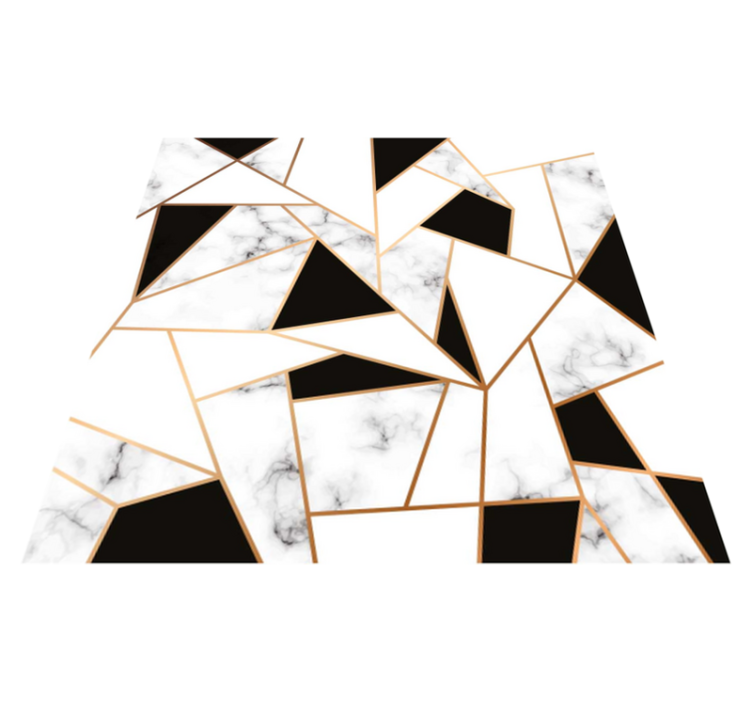 Geometrisch ontwerp marmeren vinyl tapijt - TenStickers