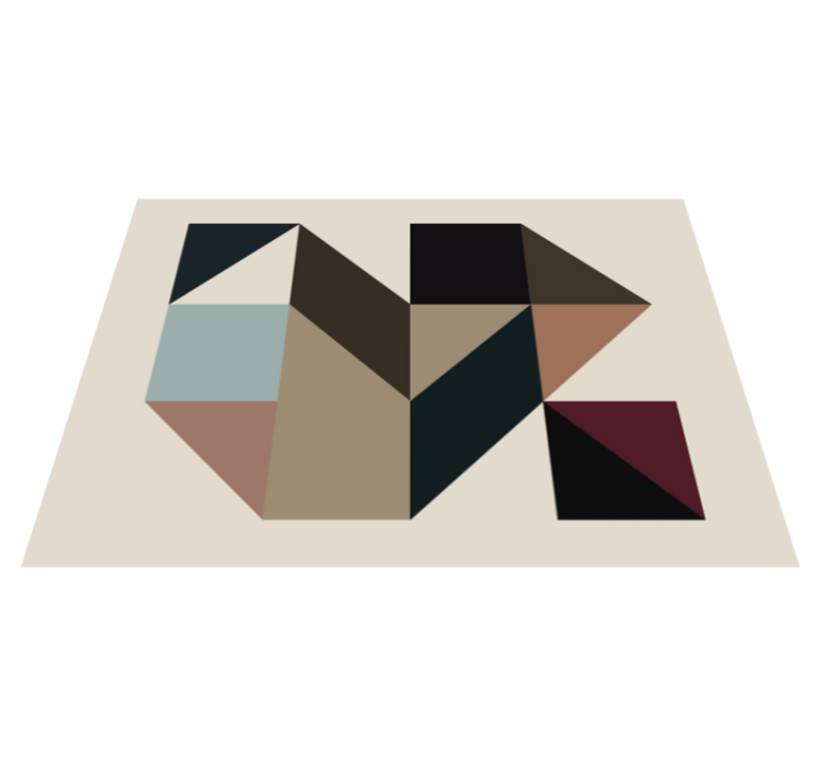 Decor met geometrische vormen vinyl tapijt geometrisch - TenStickers