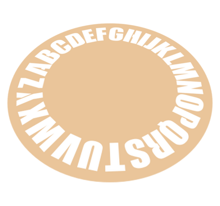 Vinyl tapijt alfabet circulaire indeling alfabet - TenStickers