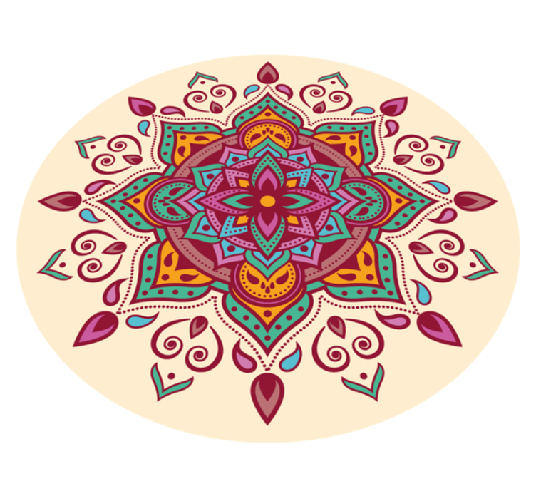Vinyl tapijt mandala mandala kunstzinnigheid - TenStickers