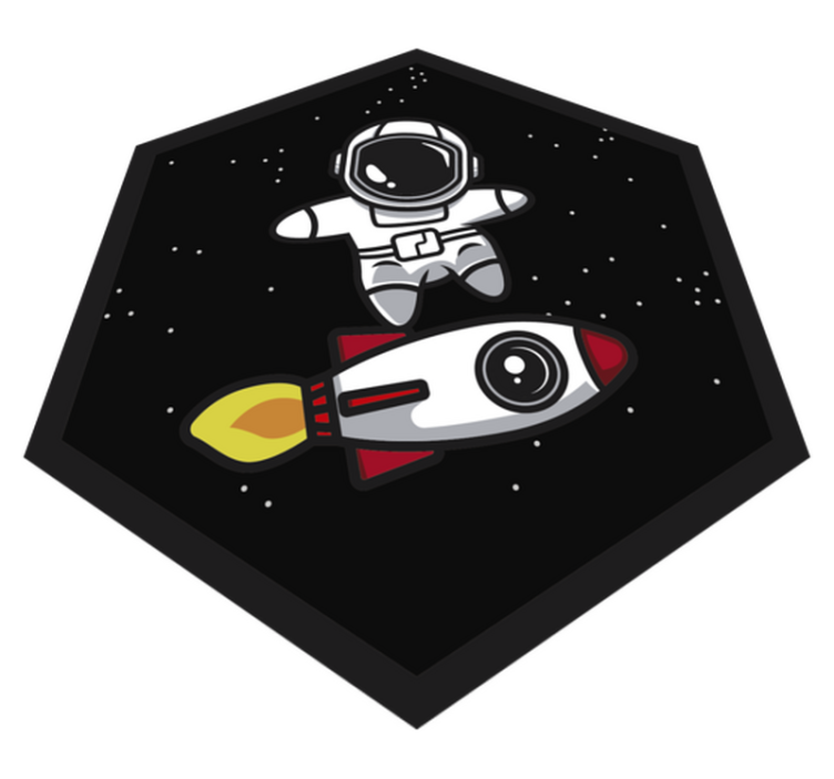 Astronautenavontuur vinyl tapijt kind - TenStickers