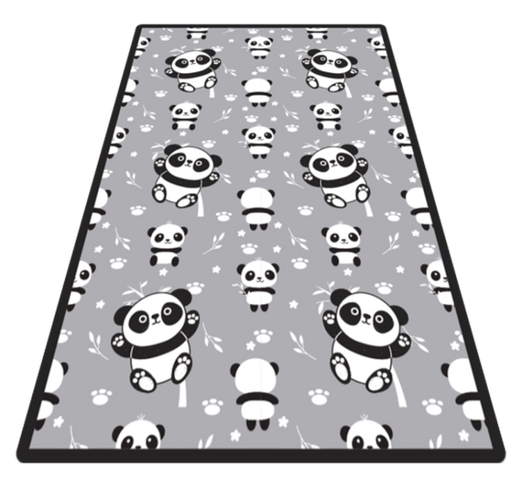 Panda-speeltijd vinyl tapijt kind - TenStickers
