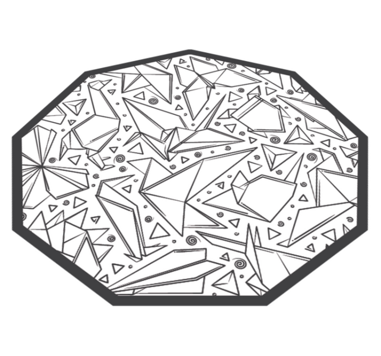 Geometrische vormen achthoek vinyl tapijt geometrisch - TenStickers