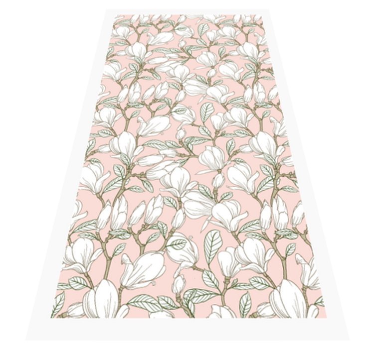 Bloemenillustratie vinyl tapijt bloemen en planten - TenStickers