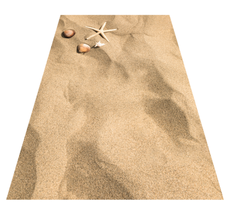 Natuur vinyl tapijt Summer vibe vinyl vloerkleed zand - TenStickers