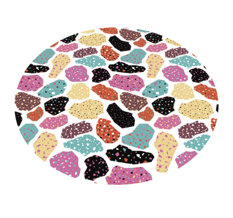 Gespikkelde terrazzo vinyl tapijt dierenprint - TenStickers