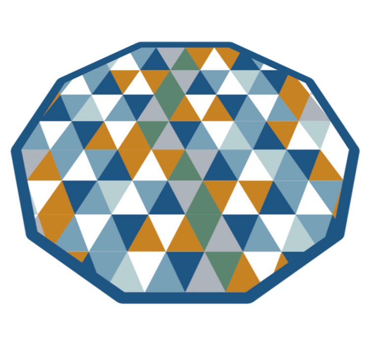 Geometrische achthoek vinyl tapijt geometrisch - TenStickers