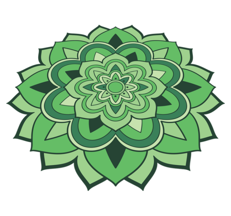 Groen mandala-embleem vinyl tapijt  - TenStickers