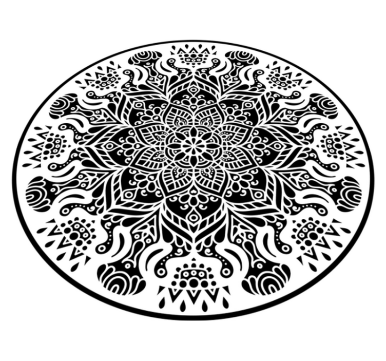 Vinyl tapijt mandala ingewikkeld mandala ontwerp - TenStickers