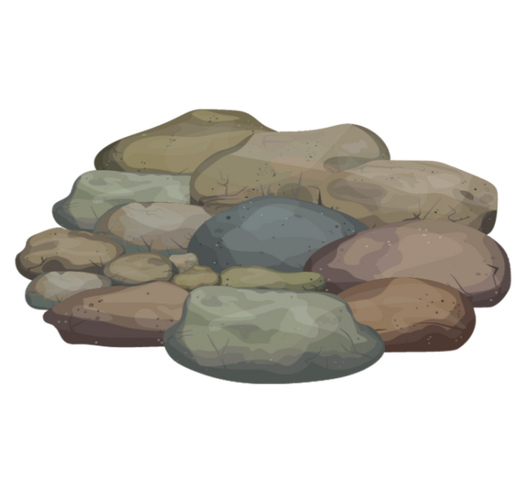 Kiezel illustratie vinyl tapijt stenenstructuur - TenStickers