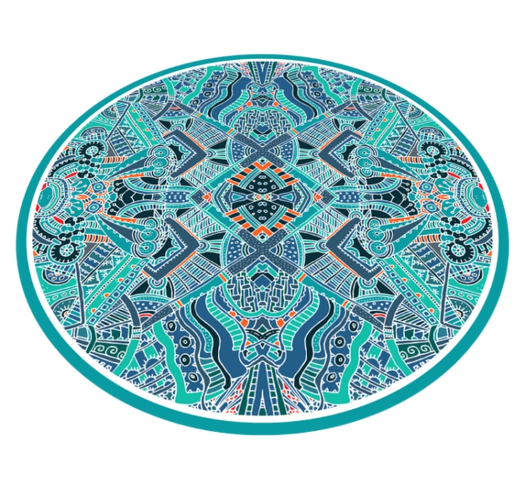 Vinyl tapijt mandala cirkelvormigheid - TenStickers