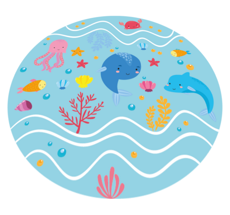 Oceanische vrienden vinyl tapijt kind - TenStickers