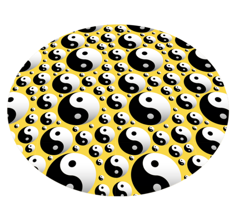Yin yang harmonie vinyl tapijt spel - TenStickers