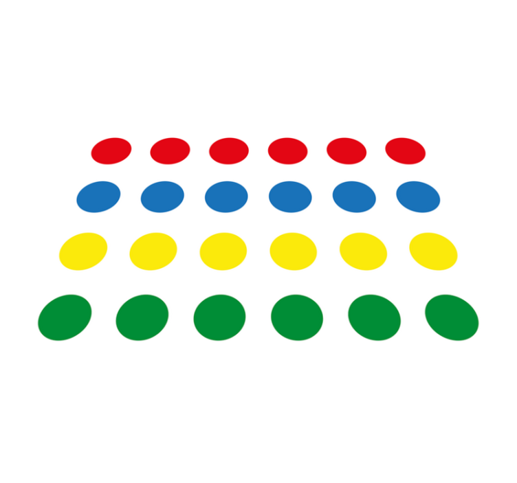 Cirkelvormige patronen vinyl tapijt spel - TenStickers