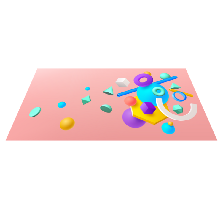 Geometrische vormenreeks vinyl tapijt geometrisch - TenStickers