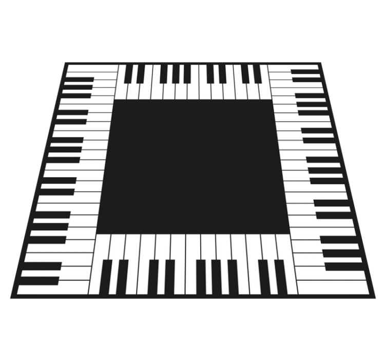 Pianotoetsenbordindeling vinyl tapijt spel - TenStickers
